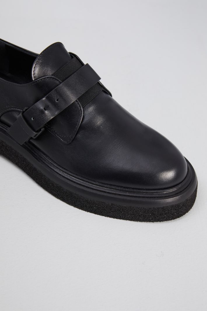 Leather loafers with strap Intrend - 4