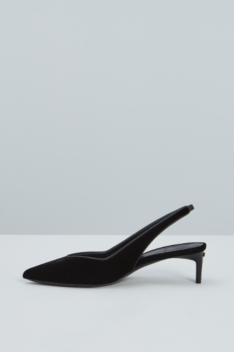 Slingback in velluto