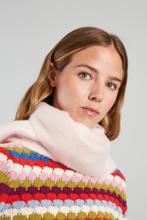 Sciarpa garzata con frange