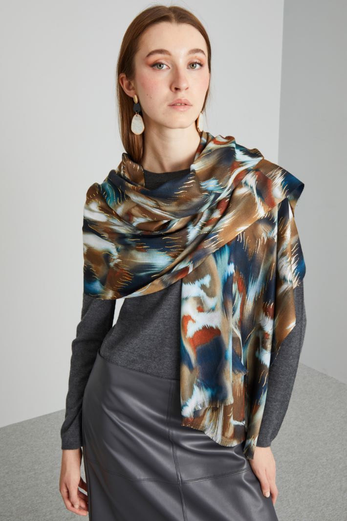 Printed lurex stole Intrend - 2