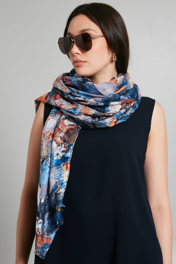 Printed lurex stole Intrend - 2