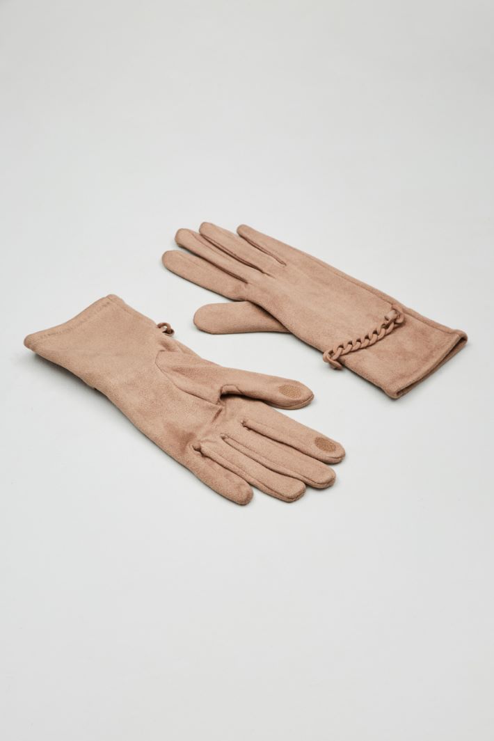 Gloves with tonal chain Intrend