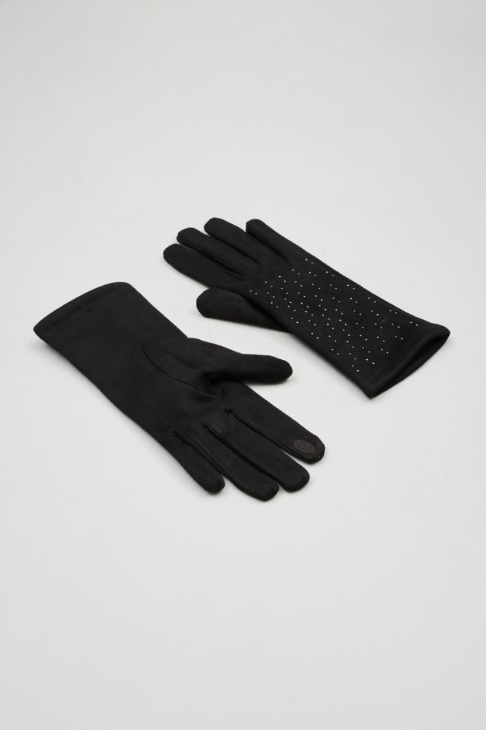 Micro-rhinestone gloves Intrend