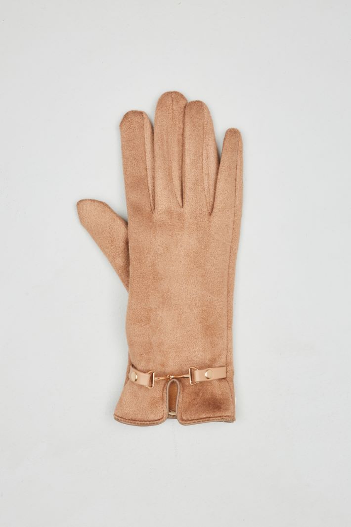 Clamp-detailed gloves Intrend - 2