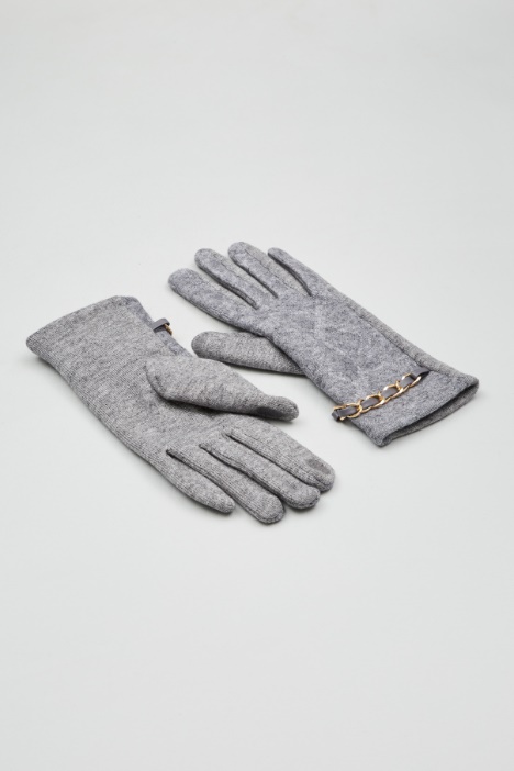 Chain-embellished gloves Intrend