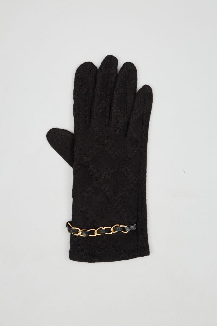 Chain-embellished gloves Intrend - 2