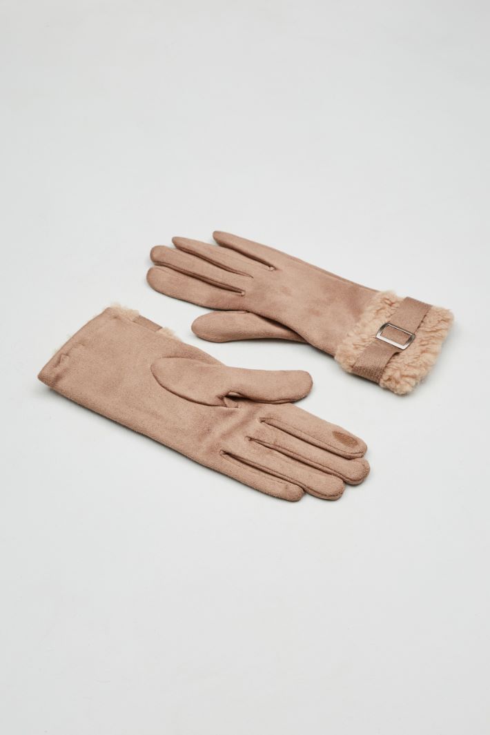 Gloves with plush insert Intrend