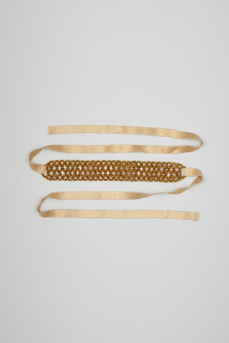 Beaded ribbon choker Intrend