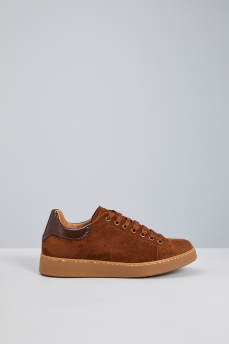 Suede-effect leather sneakers Intrend