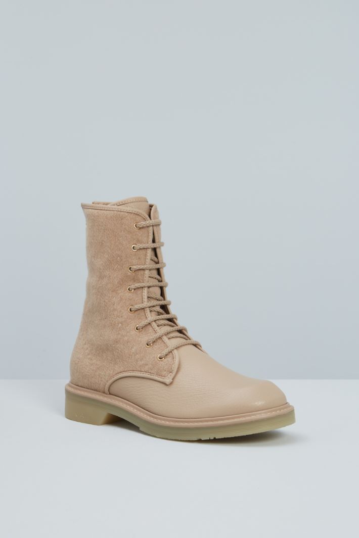 Combat boots in deerskin and cashmere Intrend - 2