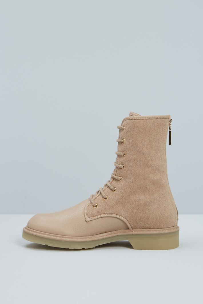 Combat boots in deerskin and cashmere Intrend - 3