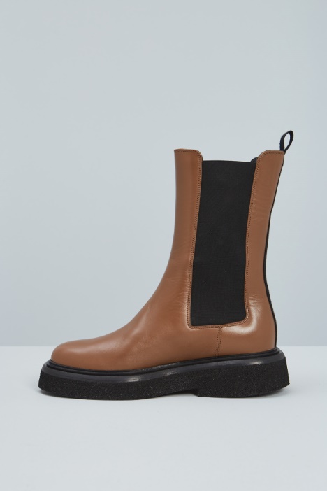 Stivaletti alti in pelle