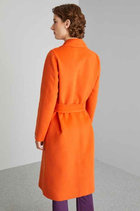 Cappotto in panno diagonale