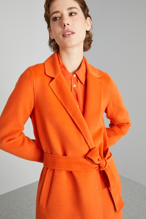 Cappotto in panno diagonale