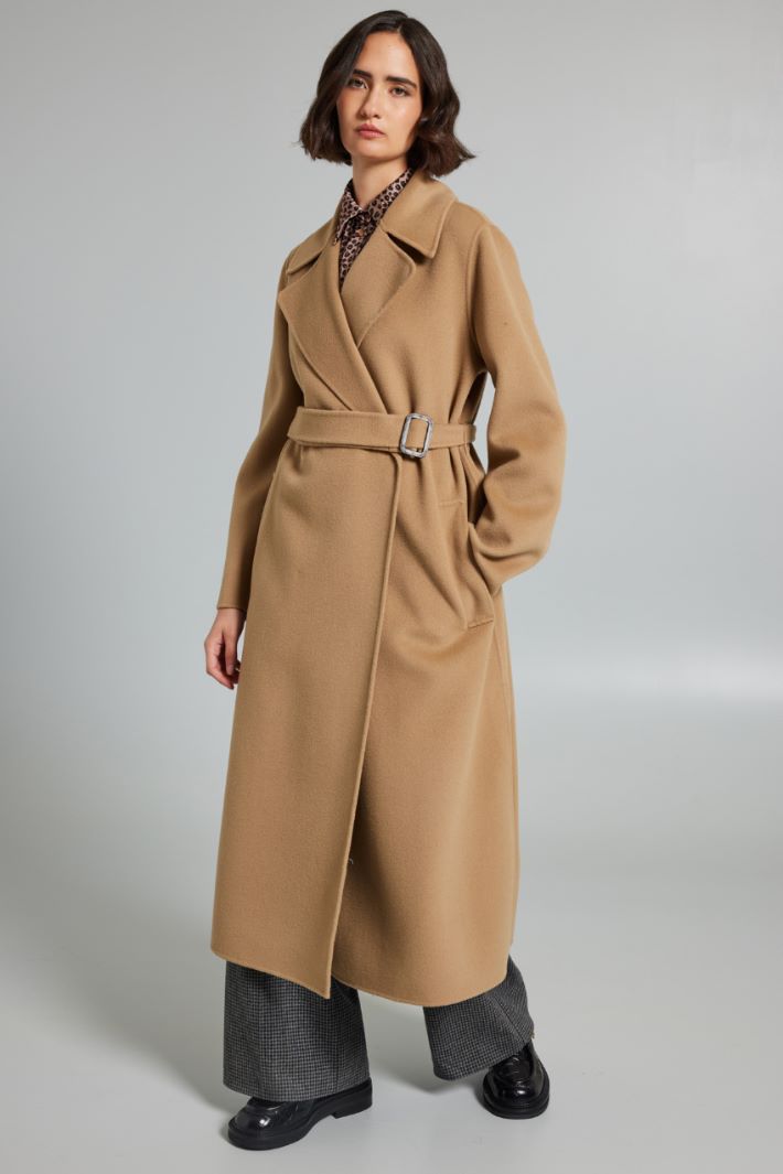 Long coat in cloth fabric Intrend - 3