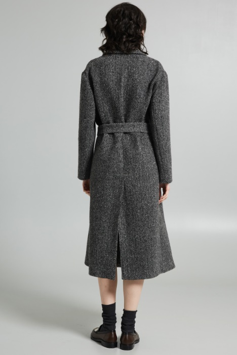 Cappotto in tweed di lana