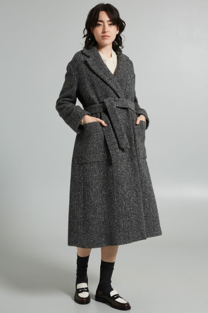 Wool tweed coat Intrend - 3