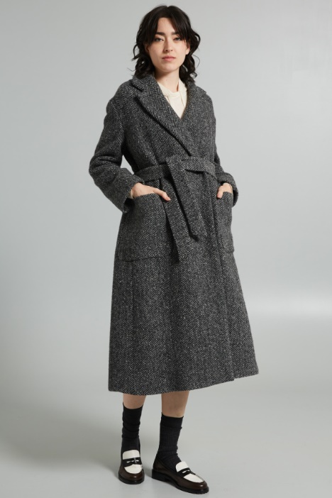 Cappotto in tweed di lana