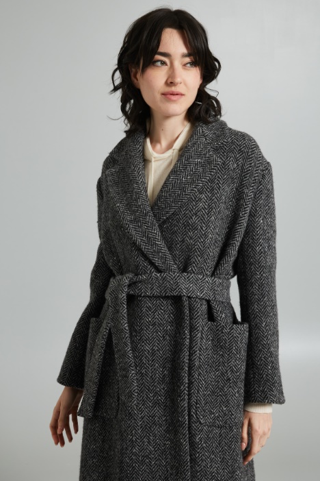 Cappotto in tweed di lana