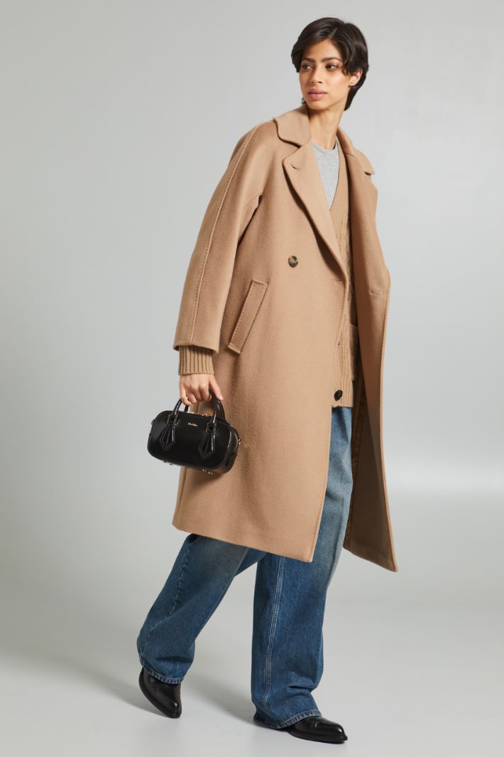 Double-breasted broadcloth coat Intrend