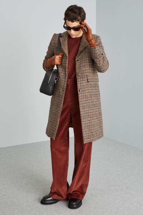 Yarn-dyed wool coat Intrend