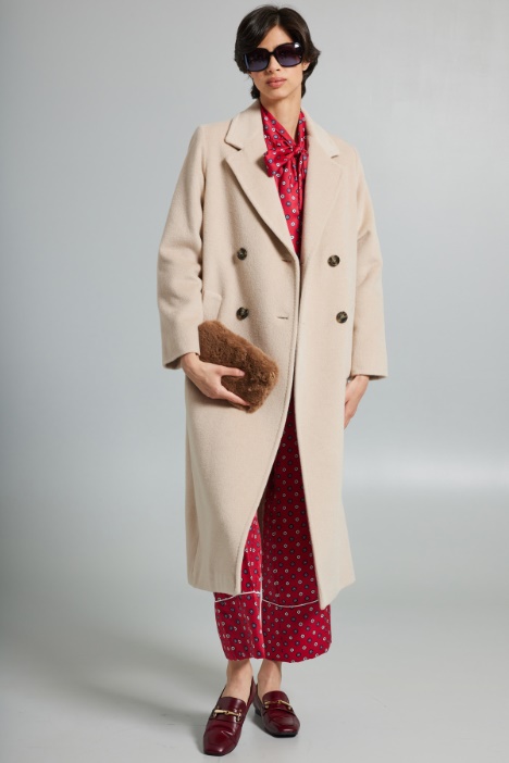 Long beaver coat Intrend