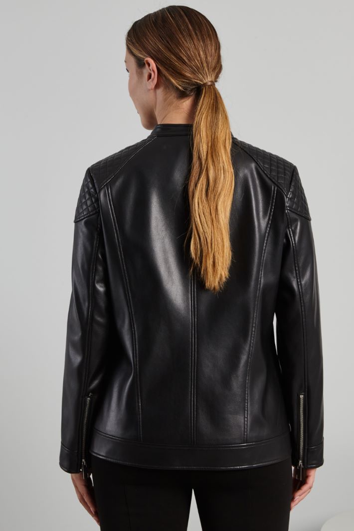 Biker jacket with padded shoulders Intrend - 2