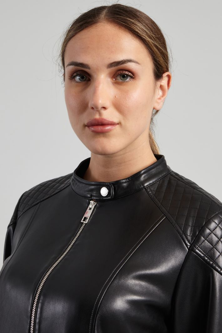 Biker jacket with padded shoulders Intrend - 4