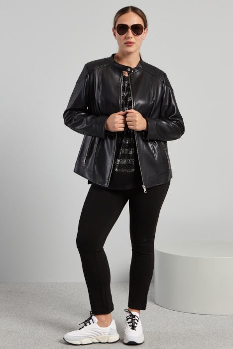 Biker jacket with padded shoulders Intrend