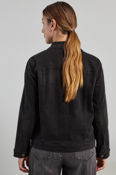 Giacca in denim con strass