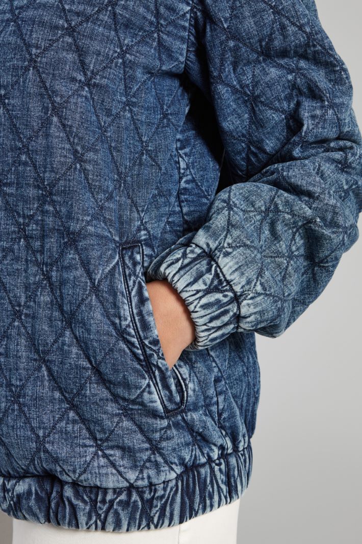 Quilted denim bomber jacket Intrend - 4