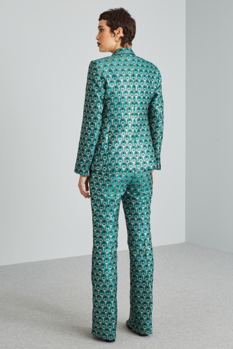 Blazer in jacquard lamè
