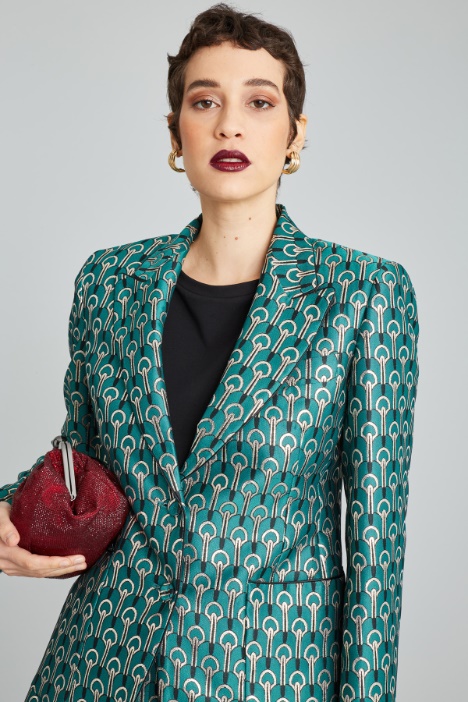 Blazer in jacquard lamè