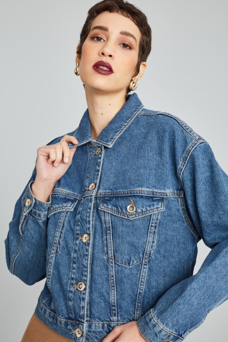 Giacca corta in denim