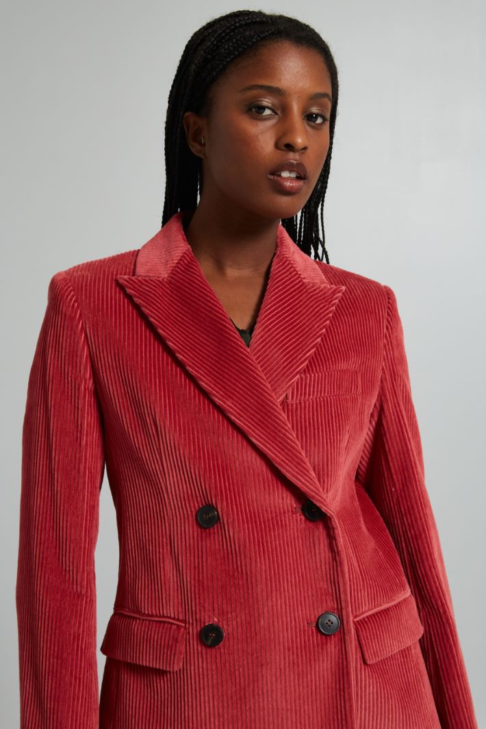 Velvet blazer with chest pocket Intrend - 4