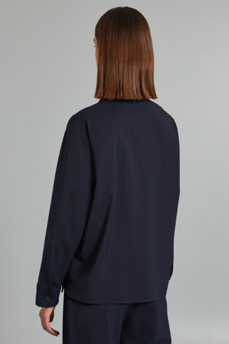 Giacca in gabardina di misto lana