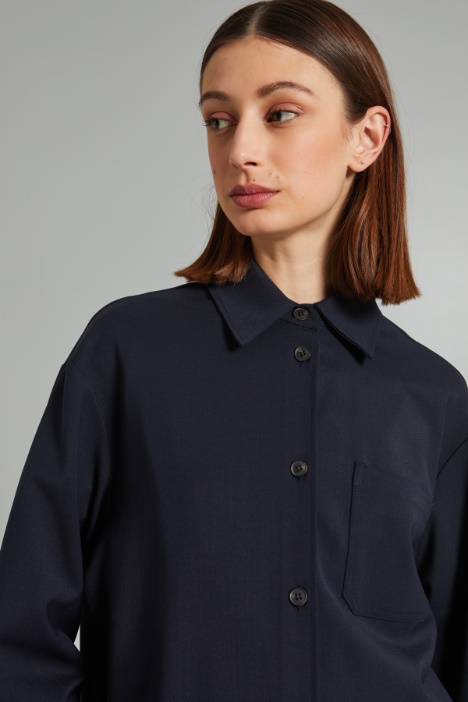 Giacca in gabardina di misto lana