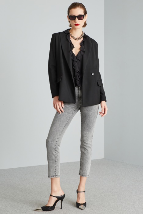 Blazer with asymmetrical button closure Intrend