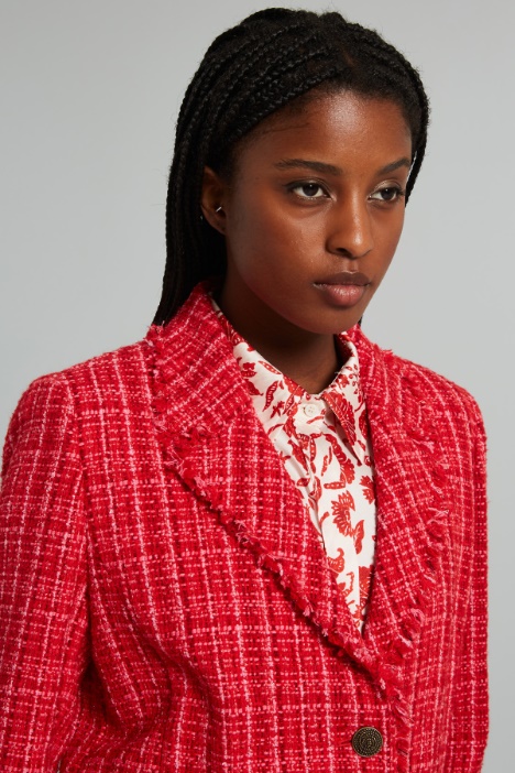 Blazer in tweed lamè