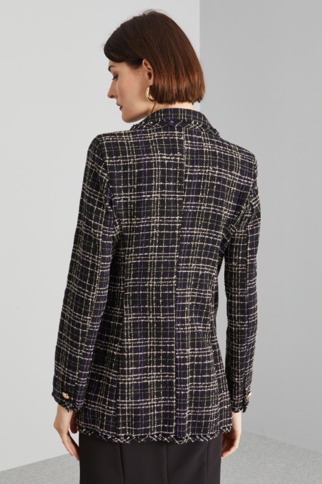 Blazer con profili sfrangiati