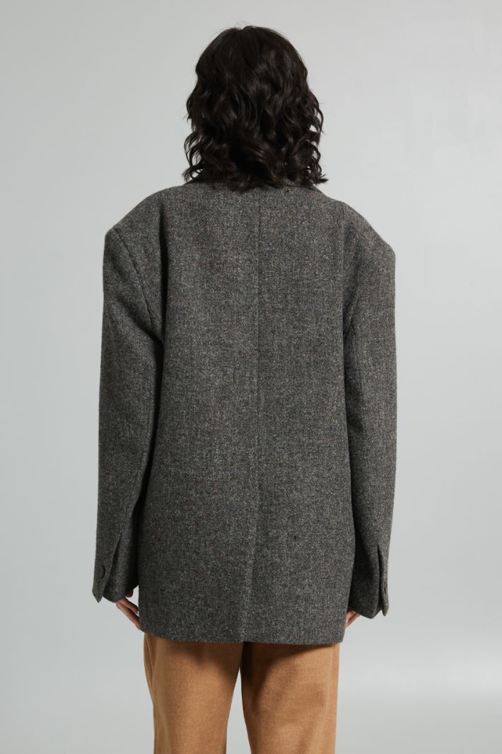 Oversized wool tweed blazer Intrend - 2