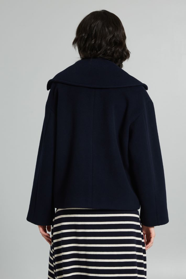 Double-breasted pea coat in pure wool Intrend - 2