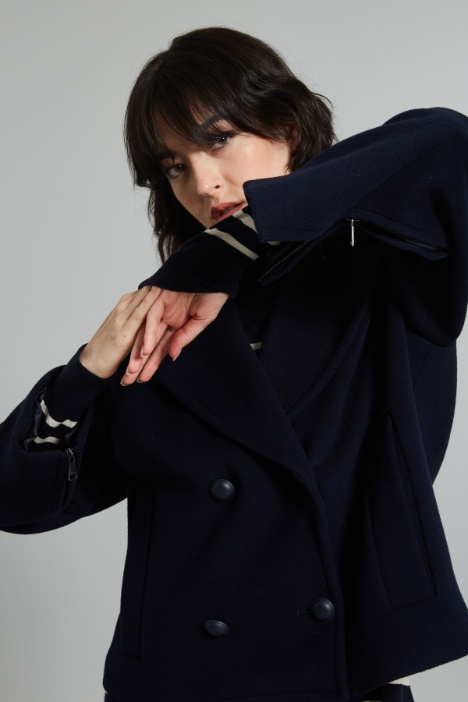 Caban doppiopetto in pura lana