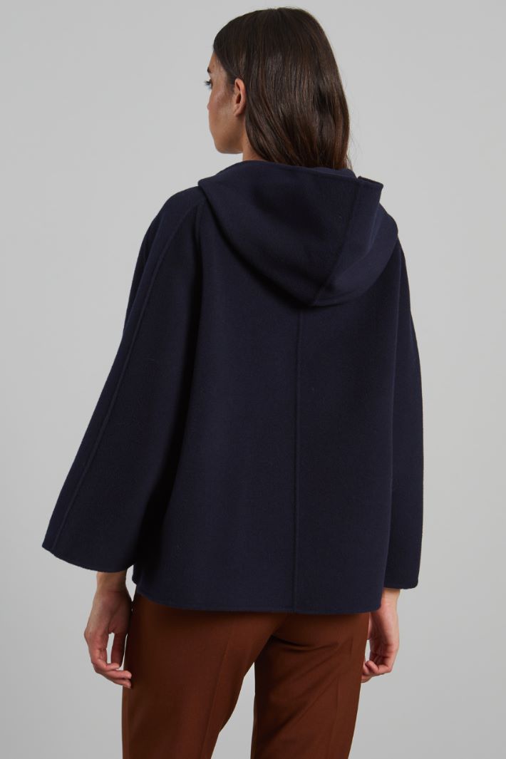 Hooded wool cape Intrend - 2