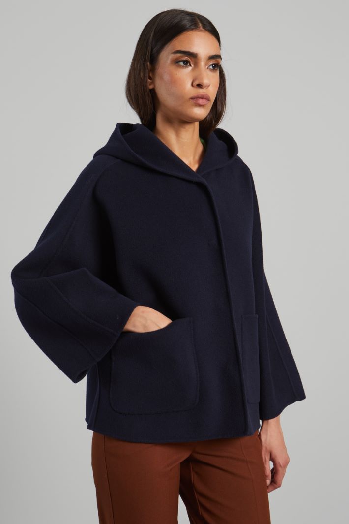 Hooded wool cape Intrend - 4