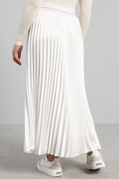 Gonna lunga in raso plissé