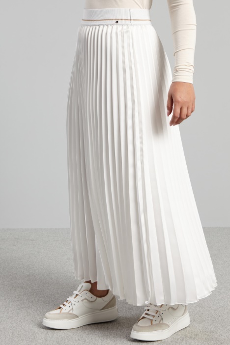 Gonna lunga in raso plissé