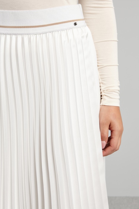 Gonna lunga in raso plissé