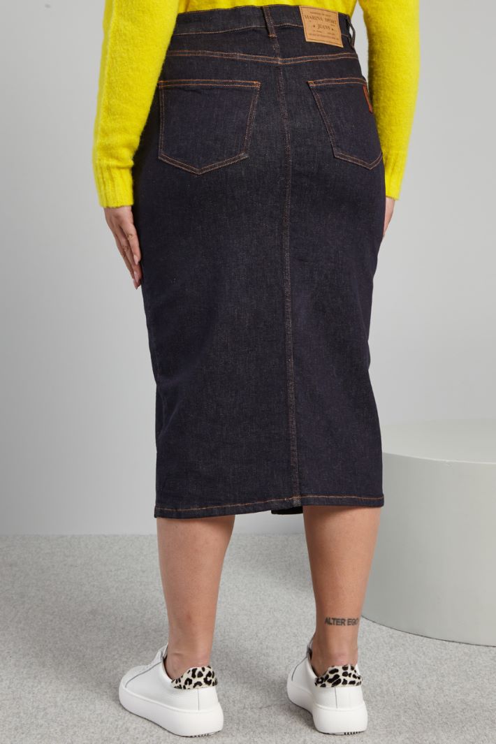 Denim midi skirt Intrend - 2