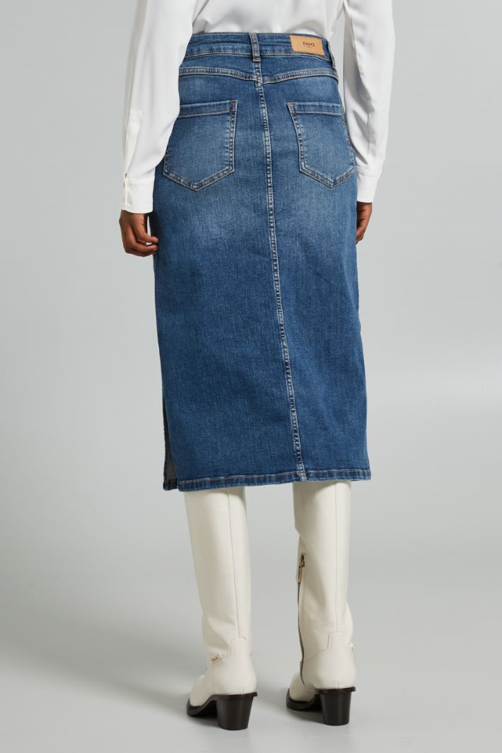 Denim midi skirt Intrend - 2